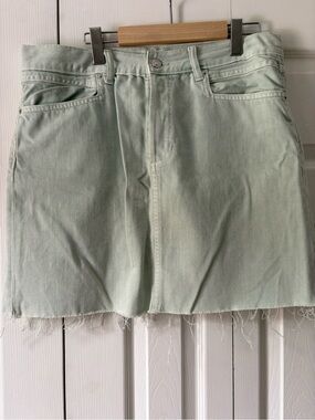 Mango Light Denim Mini Jean Skirt